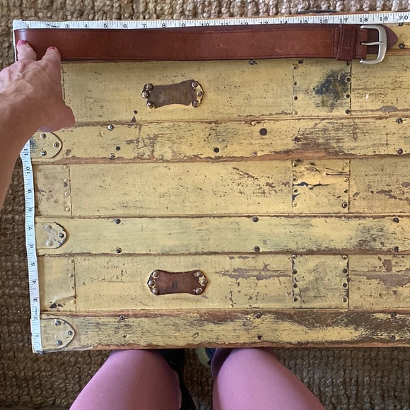 CALVIN KLEIN VINTAGE BROWN LEATHER BELT COGNAC UNISEX WMNS SIZE S M - Picture 2 of 7